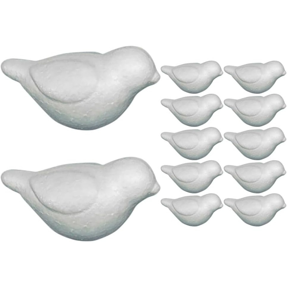 

12pcs Oiseaux en Mousse DIY pour Peinture - Modèles d'Artisanat Inachevés, Parfaits pour Décorations de Fête de Pâques & Jeu Créatif