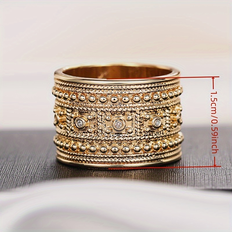 Vintage Ethnic Synthetic Zirconia Anniversary Ring