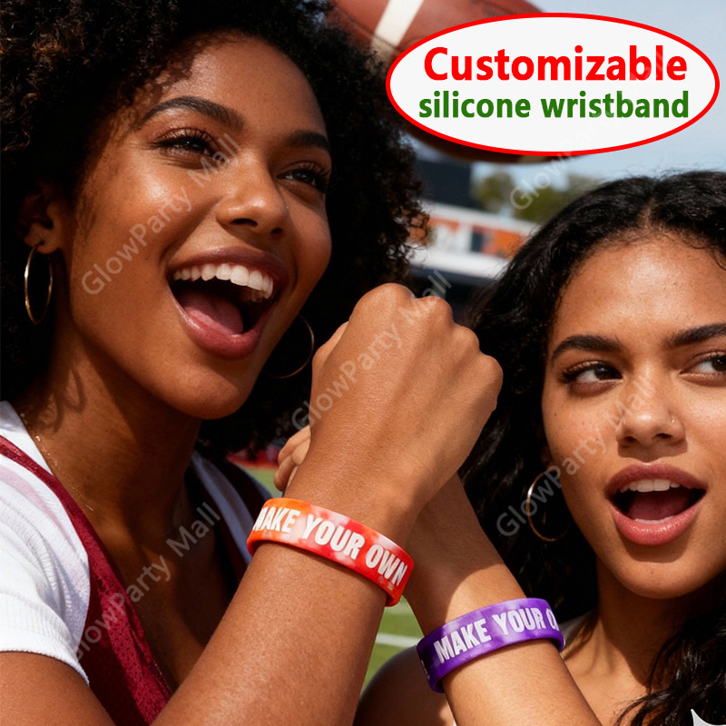 69pcs Customizable Mixed Color Wristbands, Gift for Couples & Friends