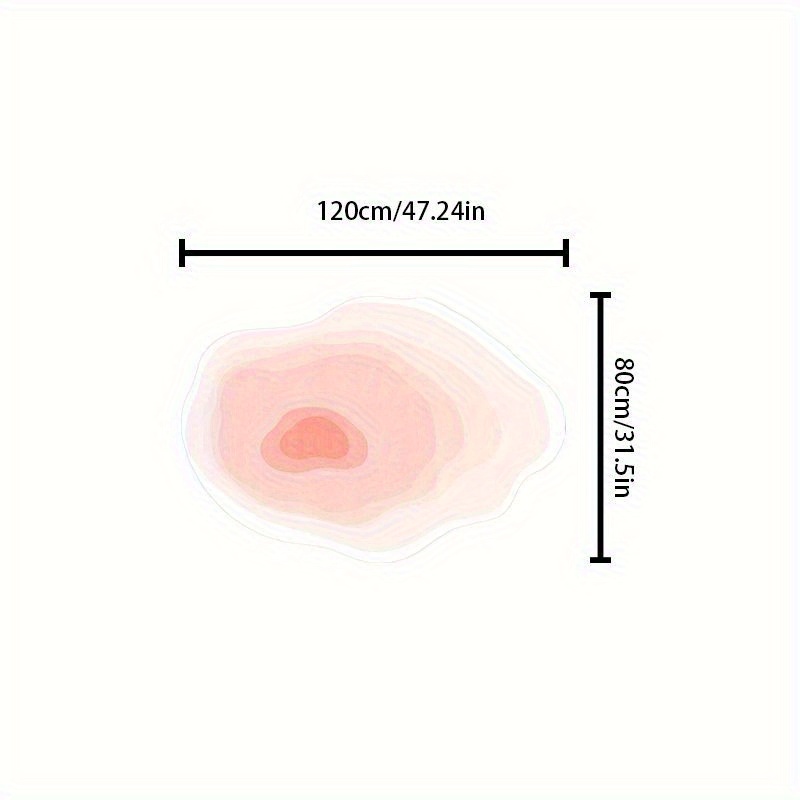TEMU Imitation Cashmere 1000g/ã¡ Gradient Pink Cream Style Thickened Anti-slip Mat For Living Room, Sofa, And Bedroom - Modern Minimalist Soft Mat