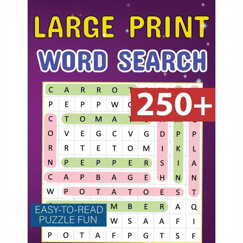 TEMU Word Search Book For Adults With Solution:relaxing Word Search Book For Adults 250 Word Puzzles For Adults Teens And Seniors