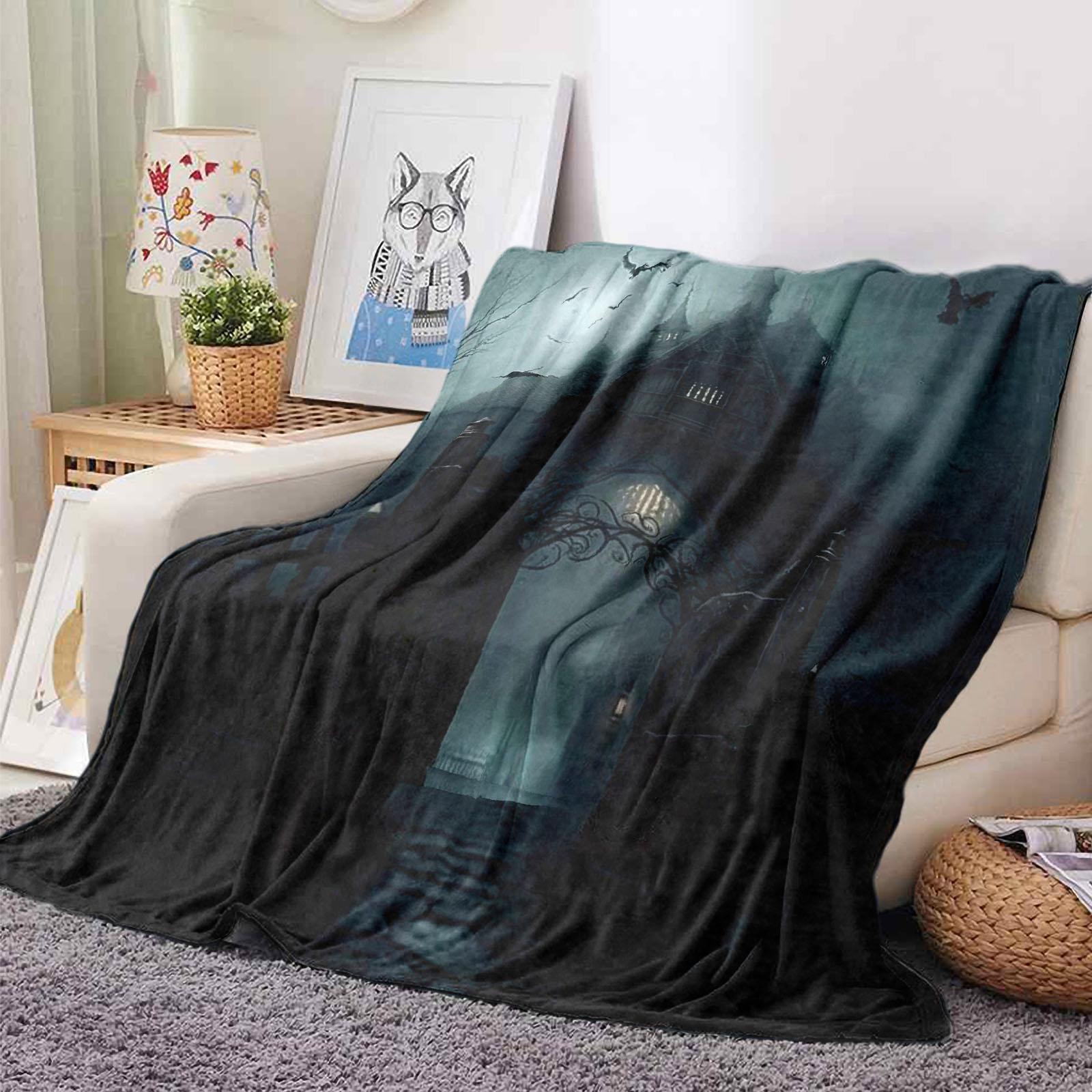 

Electric Gothic Themed Flannel Throw Blanket - , Comfort, Print, Machine Washable, Couch, Bed, Camping & Travel - Ideal Birthday Gift