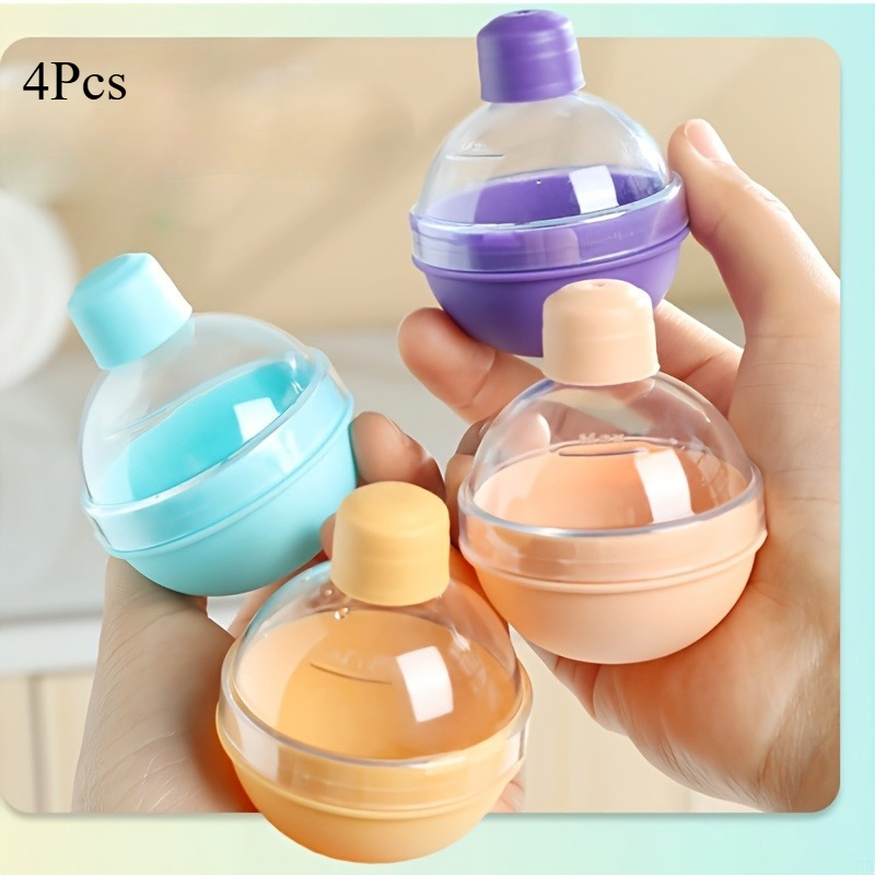 4pcs Set Of Large Ice Hockey Molds - Whiskey Round Ice Cubes, Convenient Household Ice Grids, Ice Freezing Magic Tools, Beginners Can Easily Make Large Ice Hockey