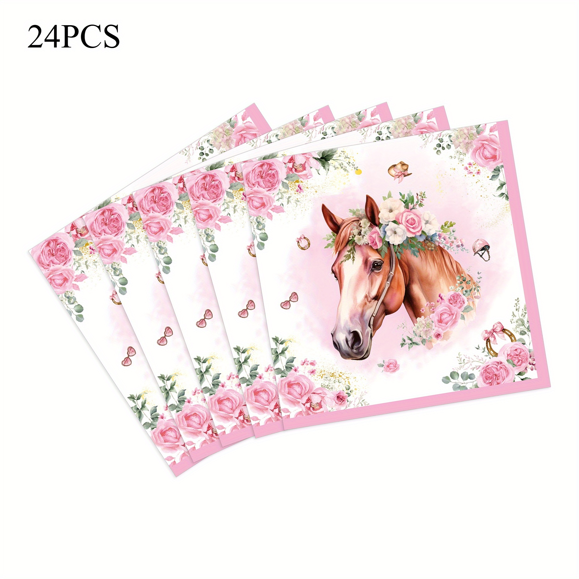 24 Sheets, Pink Party Napkins, Birthday Party Supplies, Holiday Decorations