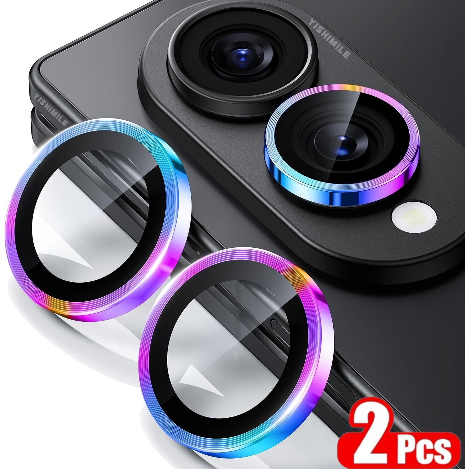 TEMU 2 protectores de lente de cámara para Samsung Galaxy Z Fold 8 - Antirreflejo | Ultra HD, protección contra rayones, protector de lente de vidrio