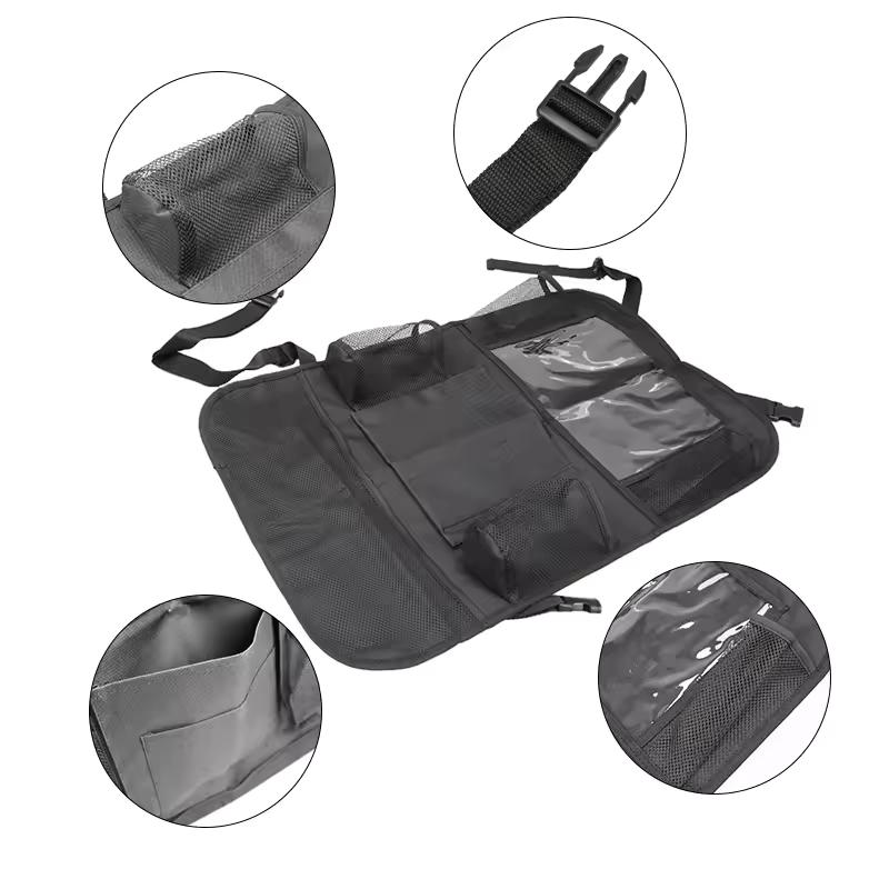 TEMU Portable Rear Seat Car Storage Bag Seat Back Cover, Car Rear Seat Storage And Organization, Multifunctional Car Seat Back Storage Bag Suitable