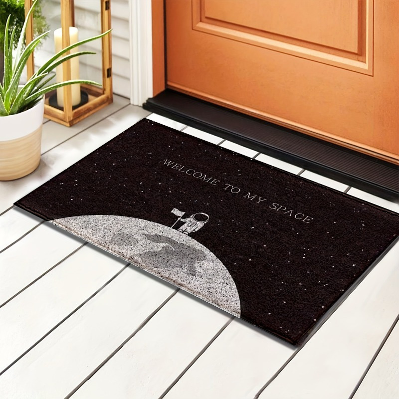 TEMU 1 Lunar Astronaut Welcome Doormat, Machine Washable, With The "welcome To " Design, Suitable For The Entrance Hall, Bathroom, Bedroom, Kitchen|