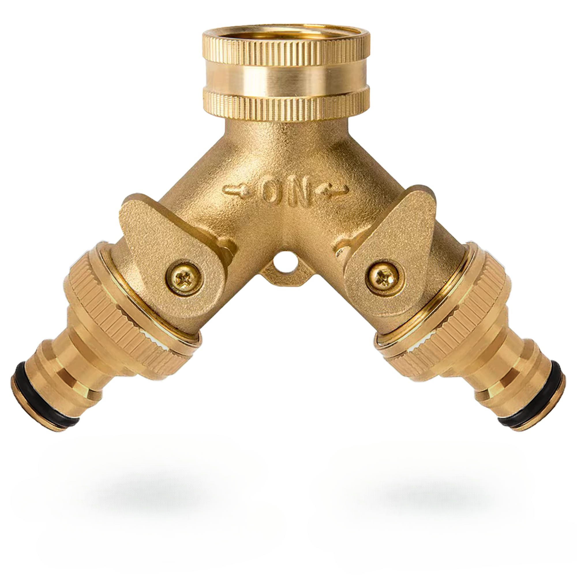 TEMU 1 Set Premium Bidirectional Garden Splitter, Y-type Valve With Dual Hose Connectors, 3/4 Inch Faucet Quick Connector, Faucet Connector With 2pcs