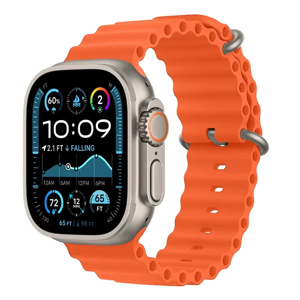 TEMU Sport Ocean Strap For Watch 2 1 Band 46mm 49mm 47mm 44mm 40mm 45mm 41mm 42mm 43mm Additions Silicone Correa Belt Bracelet Iwatch Series 12 11 10