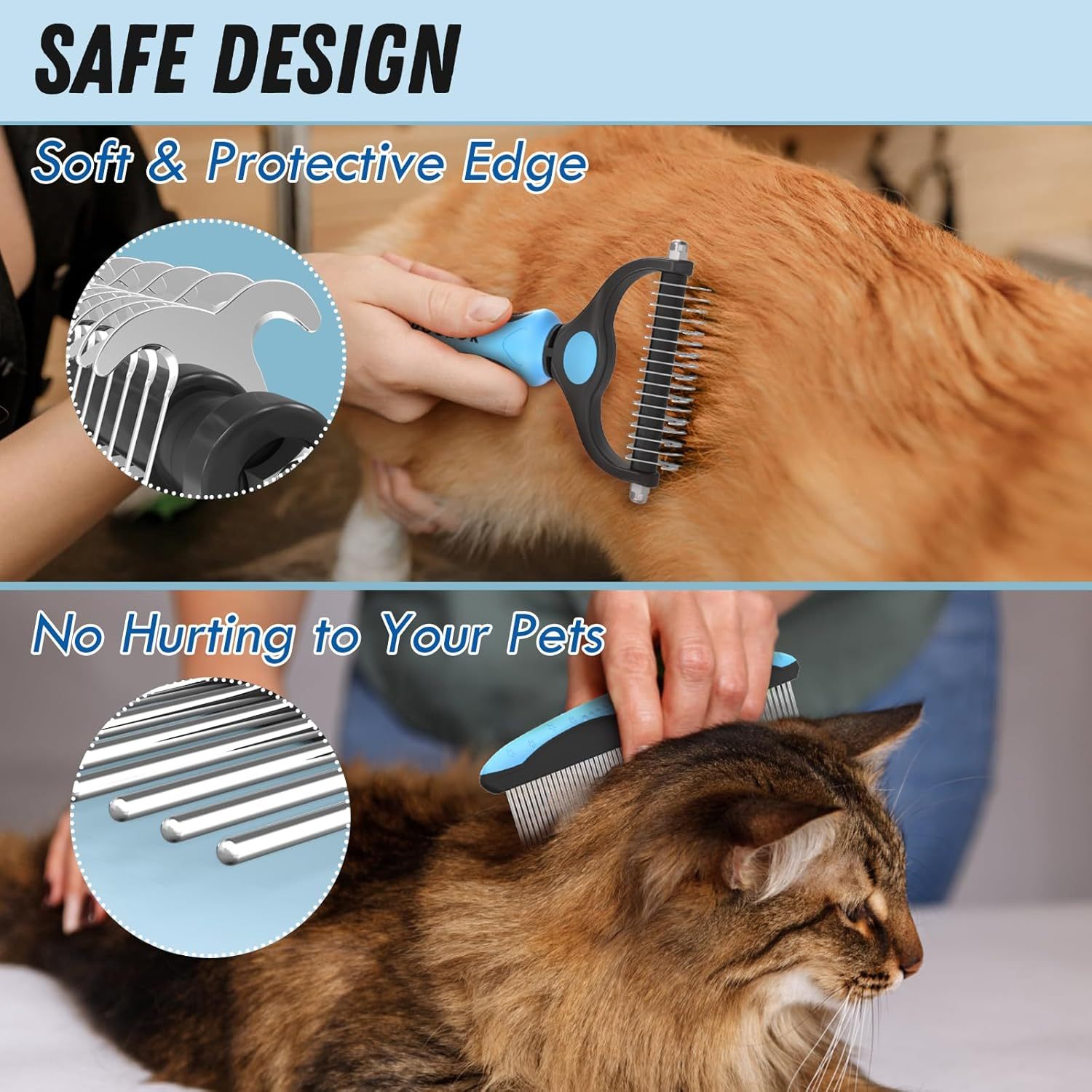 2pcs heavy duty pet grooming kit with metal comb brush long matte hair remover for dogs cats curly thick coat shedding detangling brush for   bichon frise shih tzu pomeranian dog brush for shedding and grooming dog comb for grooming dematting comb for cats shedding brush dog combs for grooming dog grooming combs dog brushes for shedding and grooming dog brushes for shedding and cleaning deshedding comb veterinary supplies   for animals Product details 3