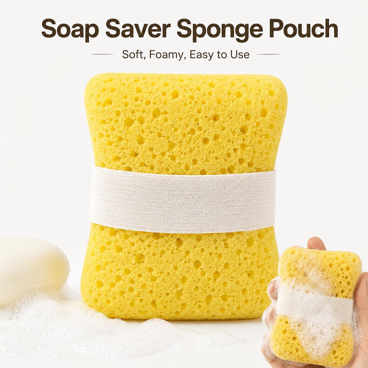 honeycomb bath net with soap pocket quick foaming shower sponge soft body scrubber suitable for elastic soap holder hygienic bath accessory for wet use suitable for bath shower quick foaming sponge for daily cleansing Product details 4