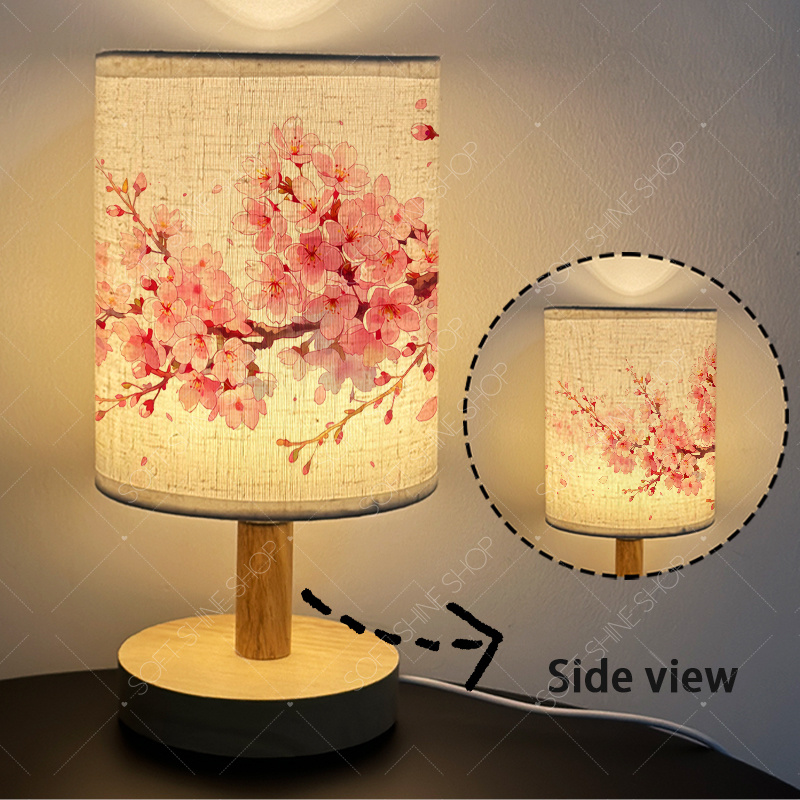 Fabric USB Powered Table Lamp for Bedroom & Office
