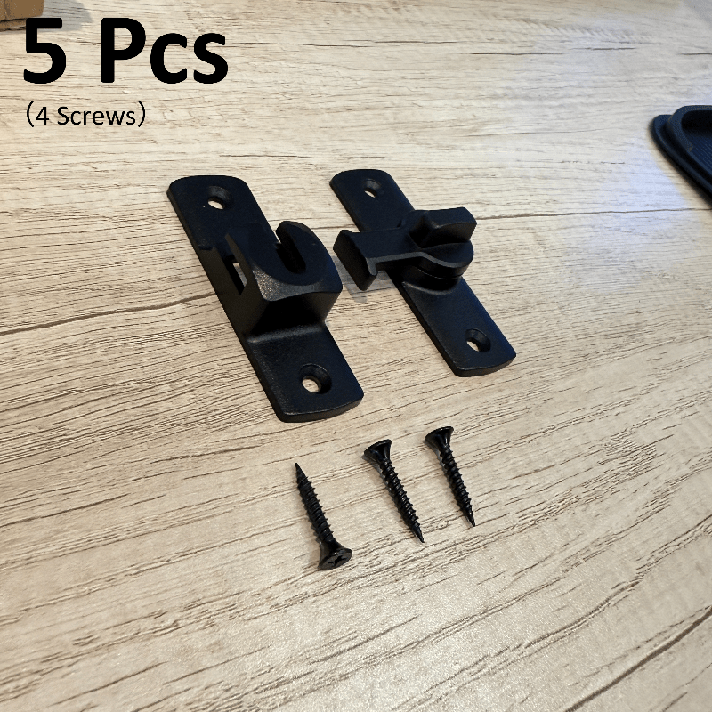 TEMU 5pcs Sliding Barn Door Locks, 180 Degree Flip, No Charging Needed, Durable, Multi-scene Use, Compatible With Door Types, Bathroom Window Outdoor