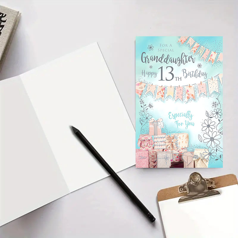 Geburtstagskarte Zum 13. – Funkelndes Design Mit Glitzer & Persönlicher Botschaft