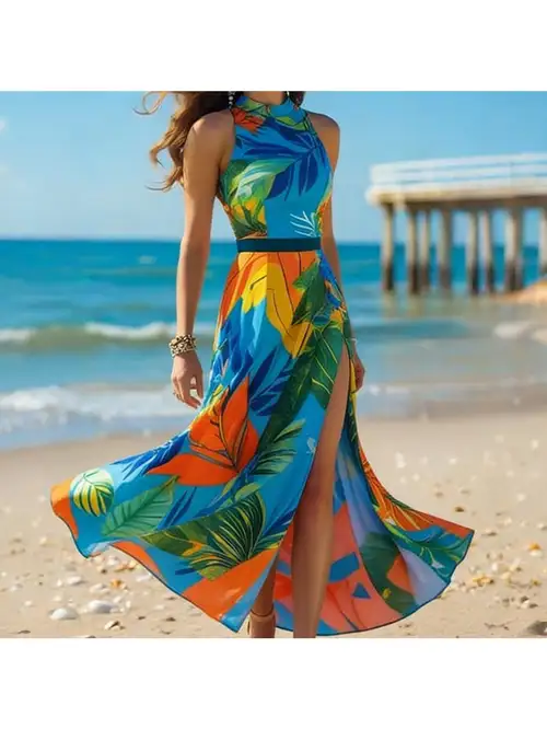 tropical maxi dress sold on Temu United States tropical maxi dress sold on Temu United States