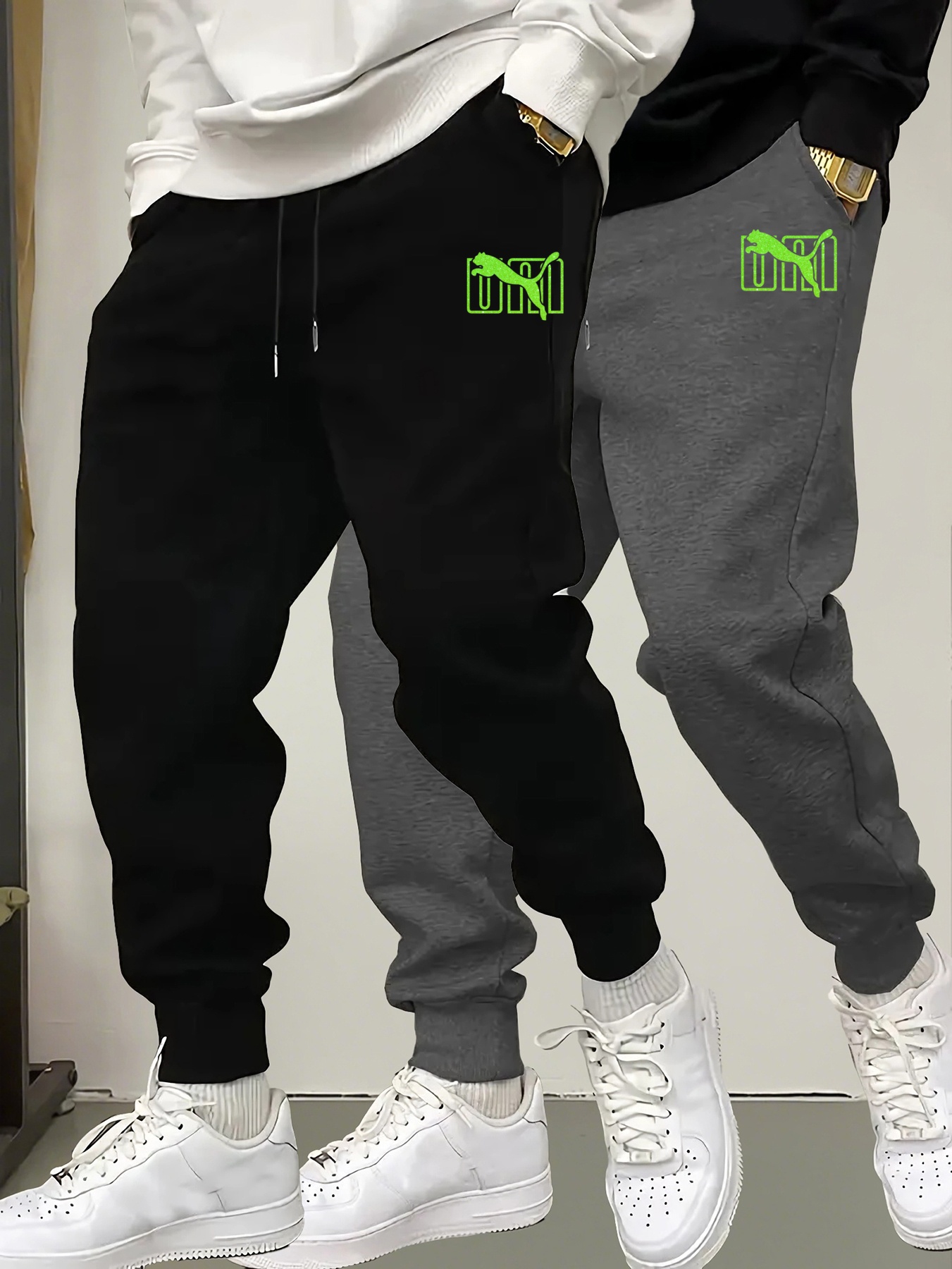 Men'S 2pcs Track Pants - Low to High Price, Machine Washable Regular Fit Jogger Pants with Pockets for Gym Running, Outdoor Training & Hiking, Autumn/Winter Sports, Jogging Pants, Hiking Apparel, Sporty Design, Durable Fabric