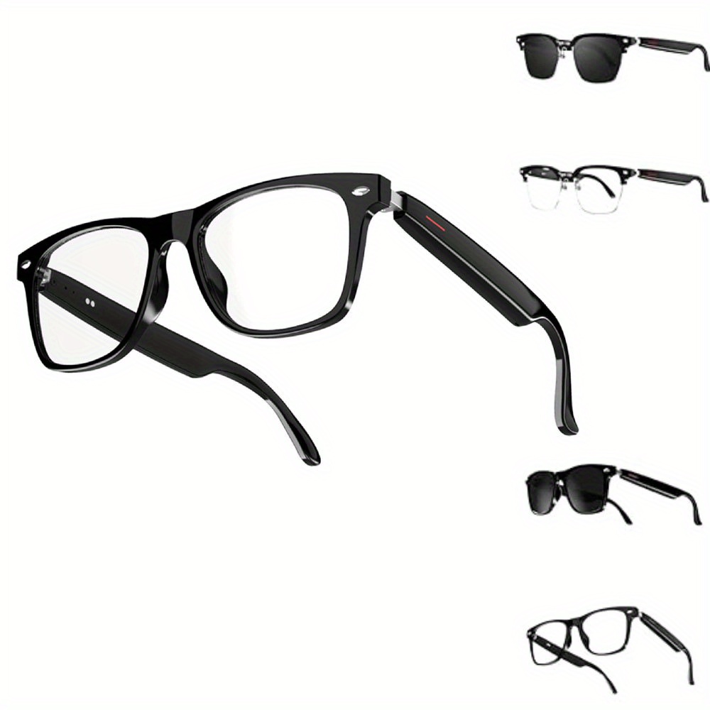 smart glasses with wireless audio for   men and women featuring built in open ear dual stereo microphone and speakers glasses   with blue light filtering and uv protection polarized lenses Product details 0
