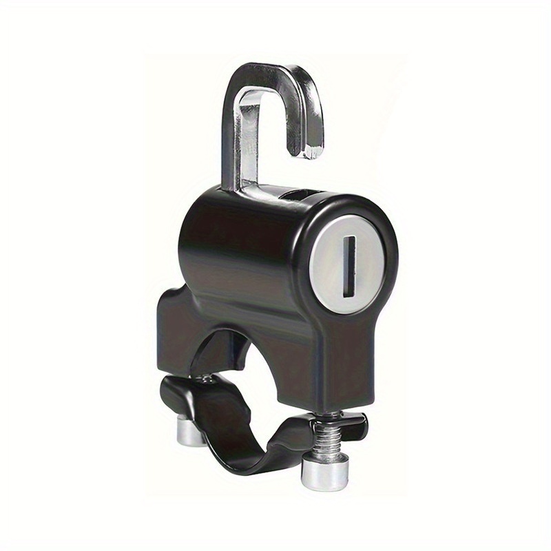TEMU 1pc Universal Motorcycle Handlebar Anti-theft Lock, Handlebar Mount Helmet Security Lock, Durable Hook, Motorcycle Bicycle Accessories