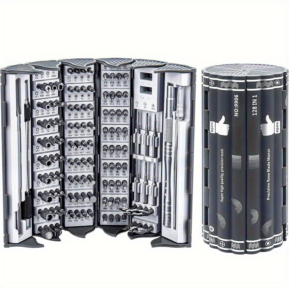 Image of 128-in-1 Precision Mechanical Tool Set Screwdriver Set, Precision Mechanic Tool Set With 122 Bits 6 For Repairing Laptop Smartphone Camera