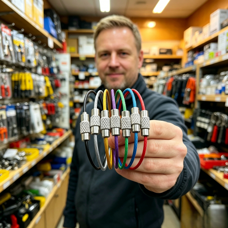 TEMU 7pcs Multi-functional Stainless Steel Keychains: Durable, Adjustable, Rust-proof - Perfect For Organizing Keys, Tags, And Projects. Random Color