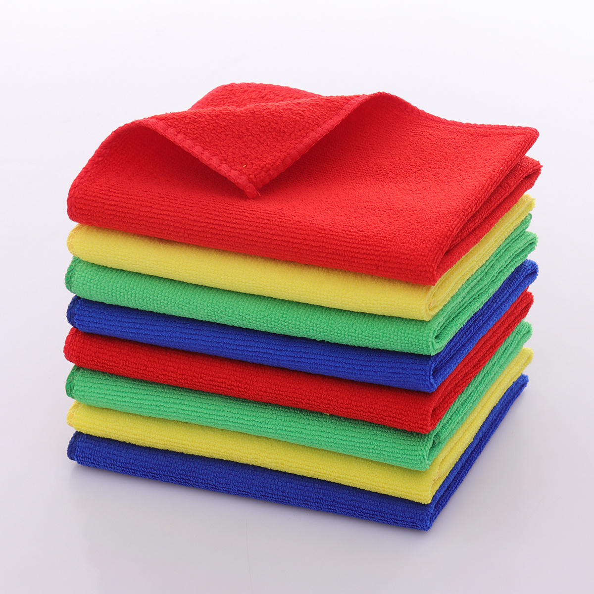 TEMU Microfiber Cleaning Cloths, 8/4pcs Cleaning Cloth Set, Cleaning Towels In 4 Color Combinations, 40x40cm Large Dishwashing Scouring Pads, Kitchen