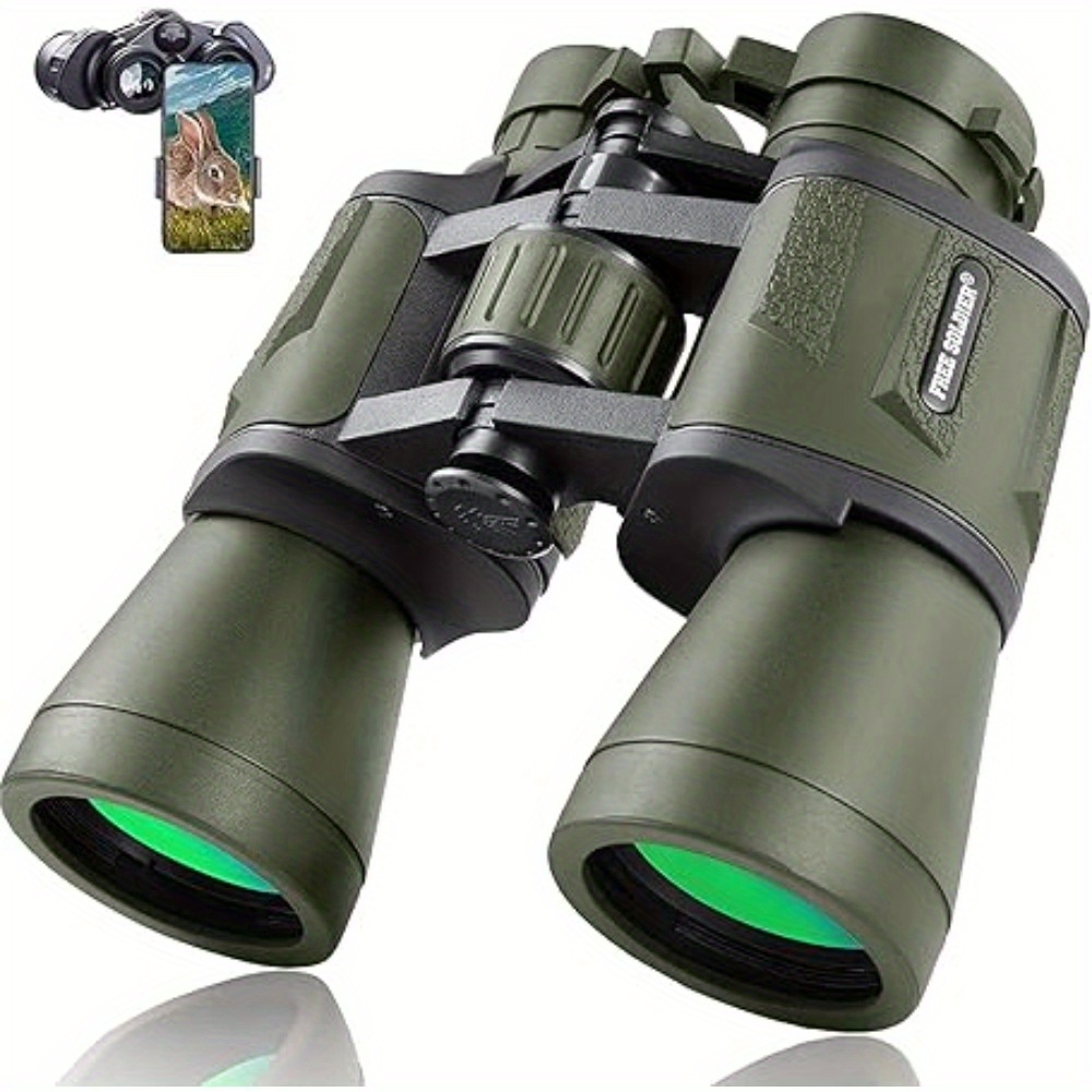 TEMU Zree 10x50 Binoculars Large Eyepiece For Outdoor Use, Binoculars For Bird Watching, Binoculars Long Distance, High Power Binoculars, Hunting