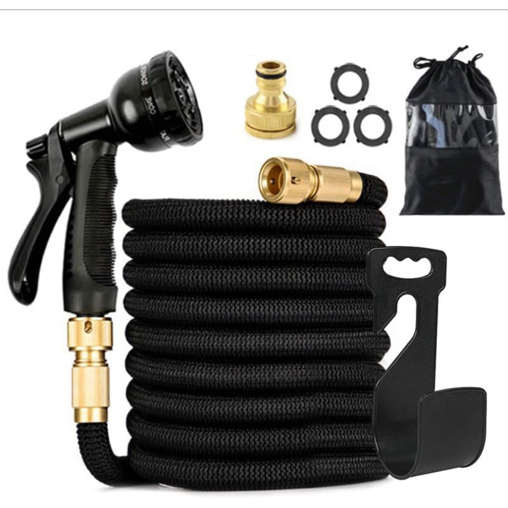 50ft Retractable Car Wash Water Gun High Pressure Mode Universal Tap For Outdoor Cleaning Garden Watering