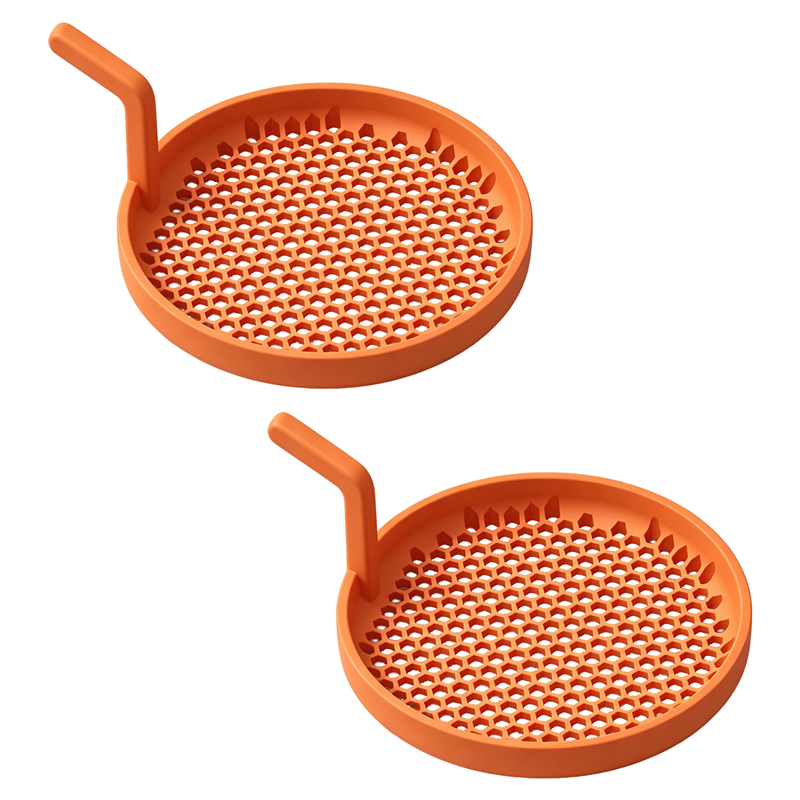 TEMU Juego de 2 coladores de desagüe de fregadero naranjas con impresión 3D, fáciles de instalar y quitar. Se de forma dentro de la abertura del
