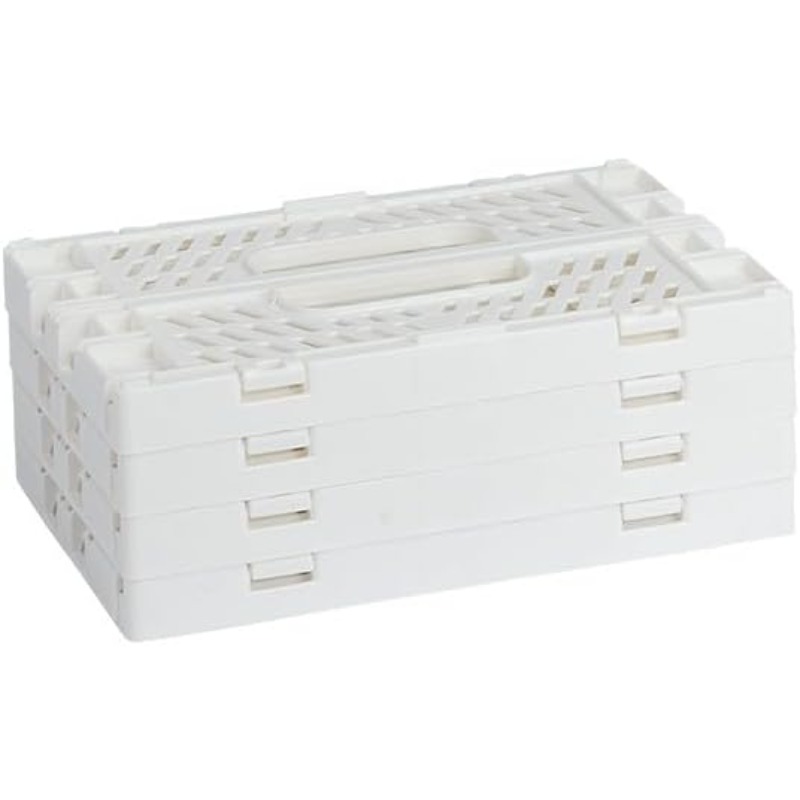 Ideas with Heart Folding Boxes, Stackable Sturdy Plastic Storage Box