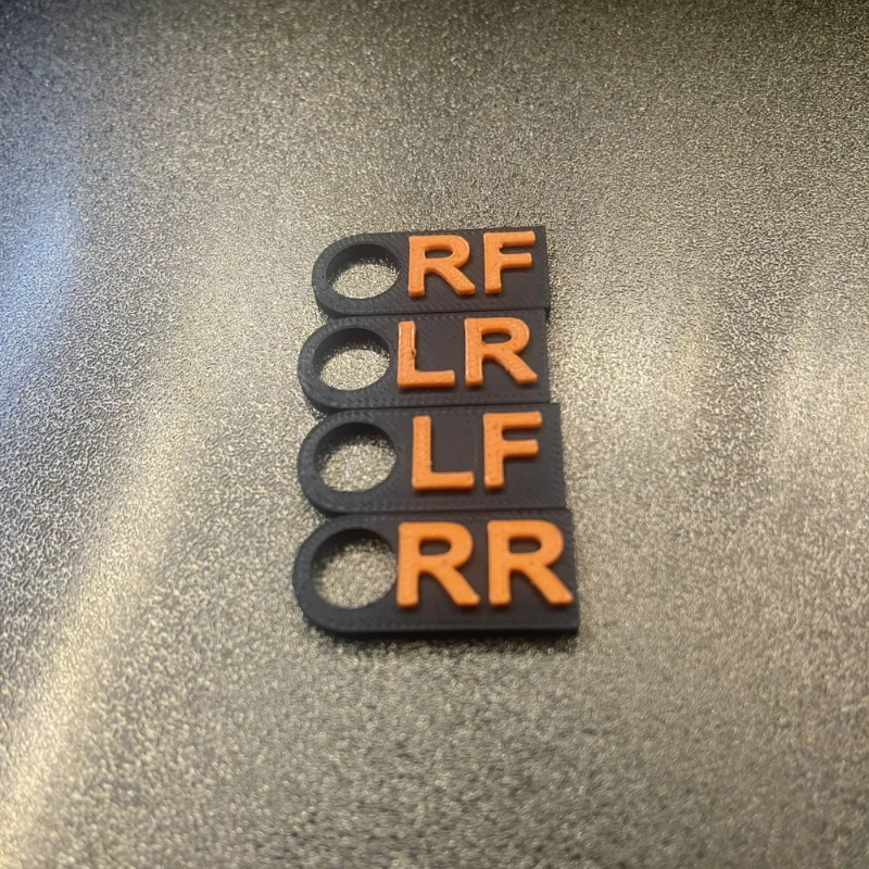 TEMU Tire Marking Label With Lf/lr/rr/rf Identifiers. Black And , Clear And Three-dimensional. Automotive Repair Positioning Auxiliary Tool. Used For
