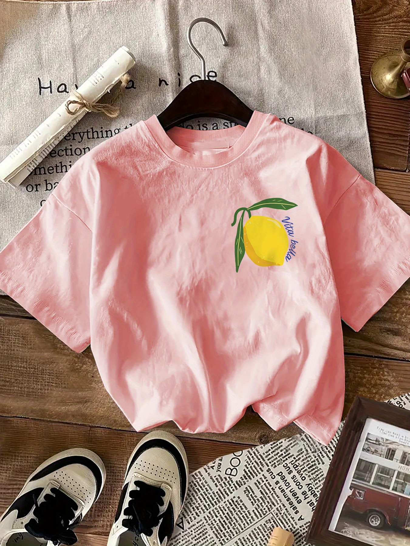 camiseta gráfica limón amalfi diseño limón Temu Chile