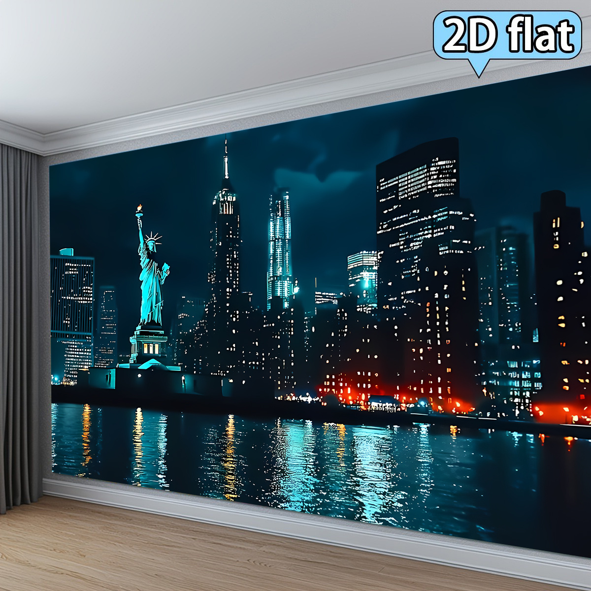 TEMU Tenture murale 2D plate, 1 pièce, de à - Paysage de la Statue de , Décoration murale carrée adaptée pour chambre, dortoir, salon, fêtes, cadeau