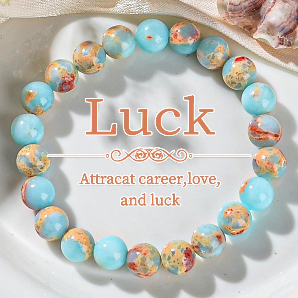 

Elegant 8mm Natural Shoushan Stone Beaded Bracelet - "luck" Charm, Attracts Love & , Perfect Gift For Women, Fashion Accessory For & , Charm For Bracelet