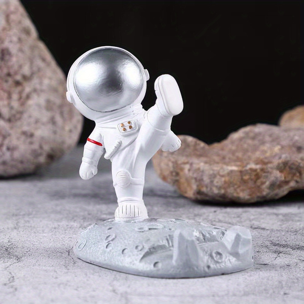 1pc Creative Astronaut Mobile Phone & Tablet Holder - Durable Abs Material, Fun Cartoon Design With Dynamic Astronaut Figurine, Home, Office & Online Classes, Astronaut Decor