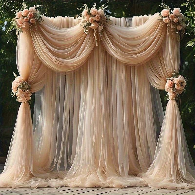 TEMU 4 pezzi Tulle color - per archi di nuziali, decorazioni per e . un tessuto in poliestere resistente alle pieghe, per Valentino. Design che non