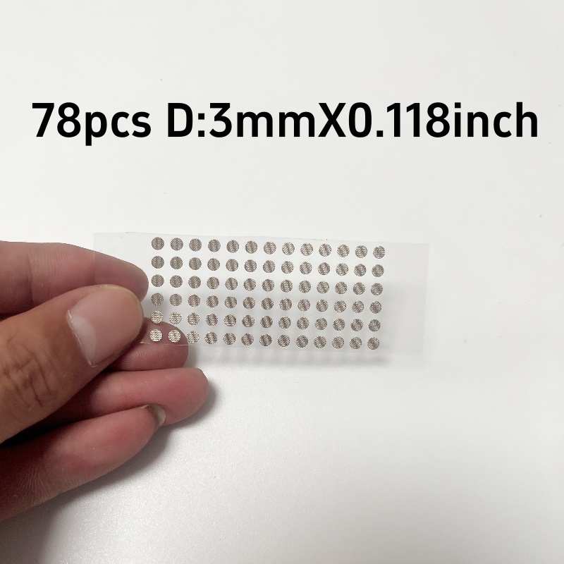 TEMU 78/117 Piezas de Cinta Autoadhesiva Redonda de 3mm para Reparación de Mandos a Distancia y Teclados, Compatible con Plástico, Reparación de