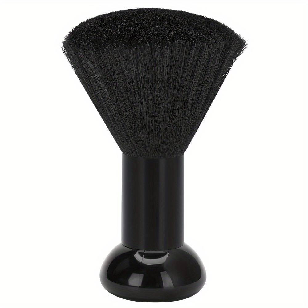 1pc Professional Hairdresser Neck Dusting Brush, Soft Nylon Bristles, Hairbrush With Durable Plastic Handle, Durable Plastic Handle Soft Nylon Bristles