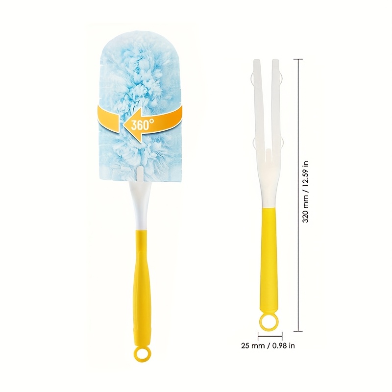 Set de 21 piese (20 cârpe de praf albastre + 1 mâner) Mătură de praf electrostatică de unică folosință, un must-have pentru curățarea casei și a mașinii, mobilă, tastatură și mătură de praf pentru mașină cu capete de schimb, o unealtă de curățare multifuncțională.