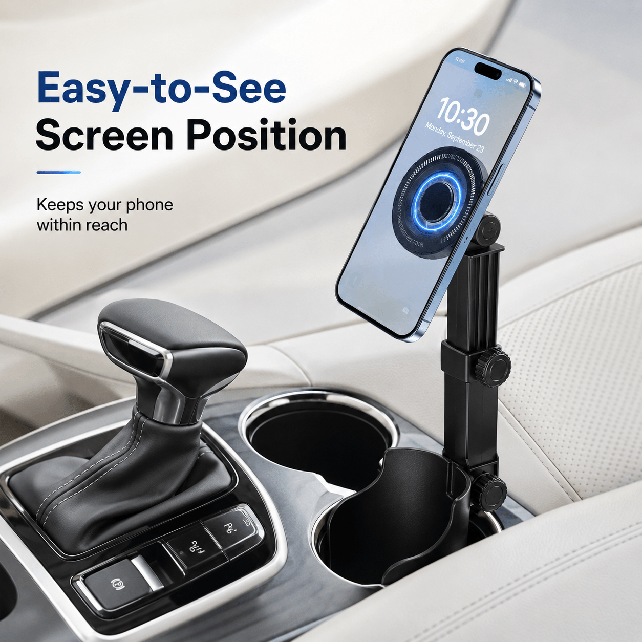 TEMU Universal Car Cup Cell Phone Stand, 360 Degree Rotate Extendable Arm Navigation Mount