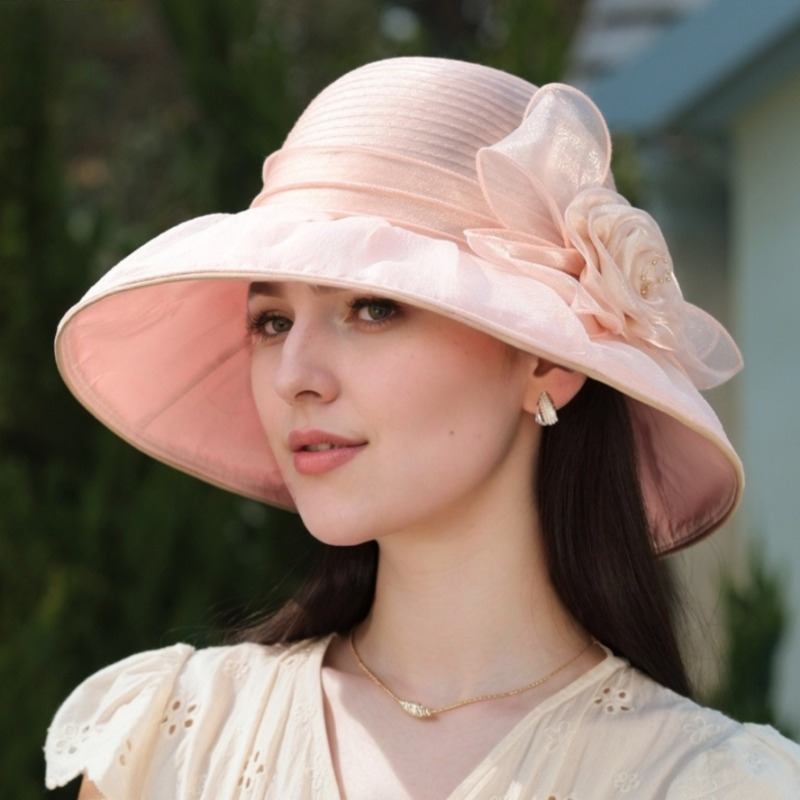 summer sun hat elegant organza jewelry - Temu display picture 2
