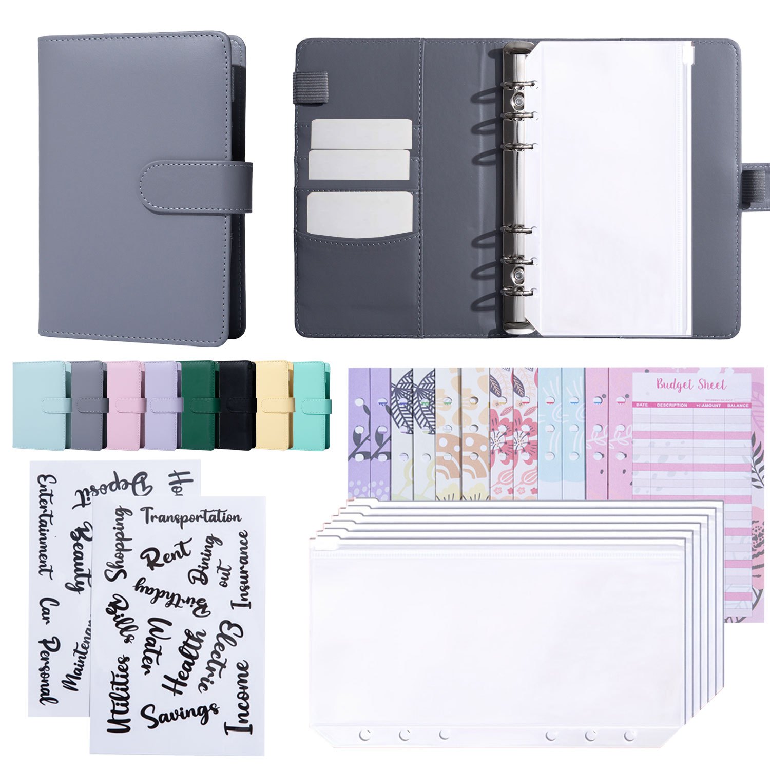 TEMU A6 Binder, Suitable For Cash And Budget Management - Self-sealing Financial Savings Book With Cash Storage Pages, Budget Management Saving Tool,