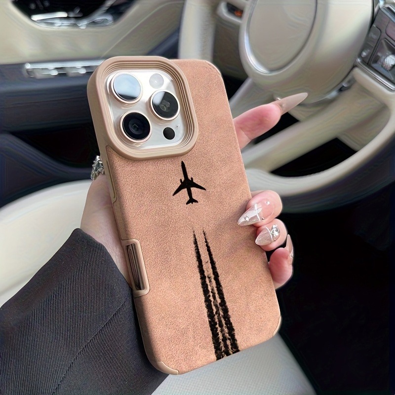 TEMU para Teléfono - Una Elegante para Teléfono con un Diseño en de Aviones, Compatible con iPhone 17, 16, 15, 14, 13, 12 Plus Pro . Esta Lujosa Mate