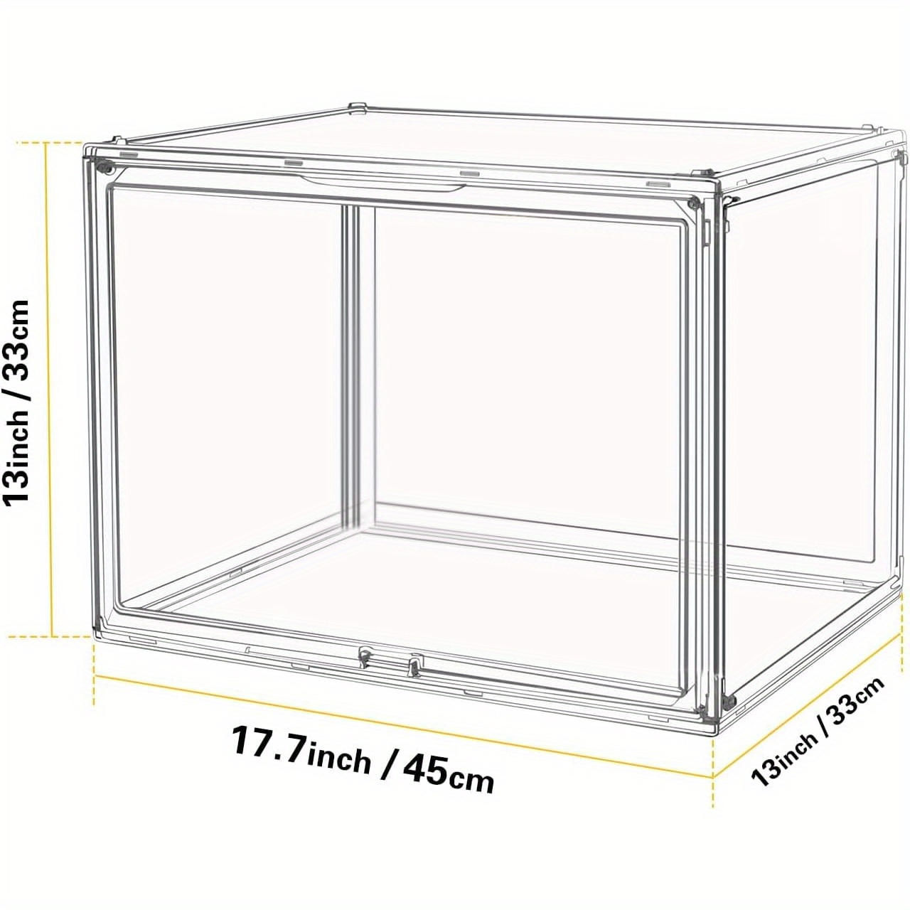 TEMU Durable Clear Acrylic Helmet Storage Box With Display Stand - Dustproof, Organizer For Valuable Items Like Helmets, Bags, Basketballs, Shoes -