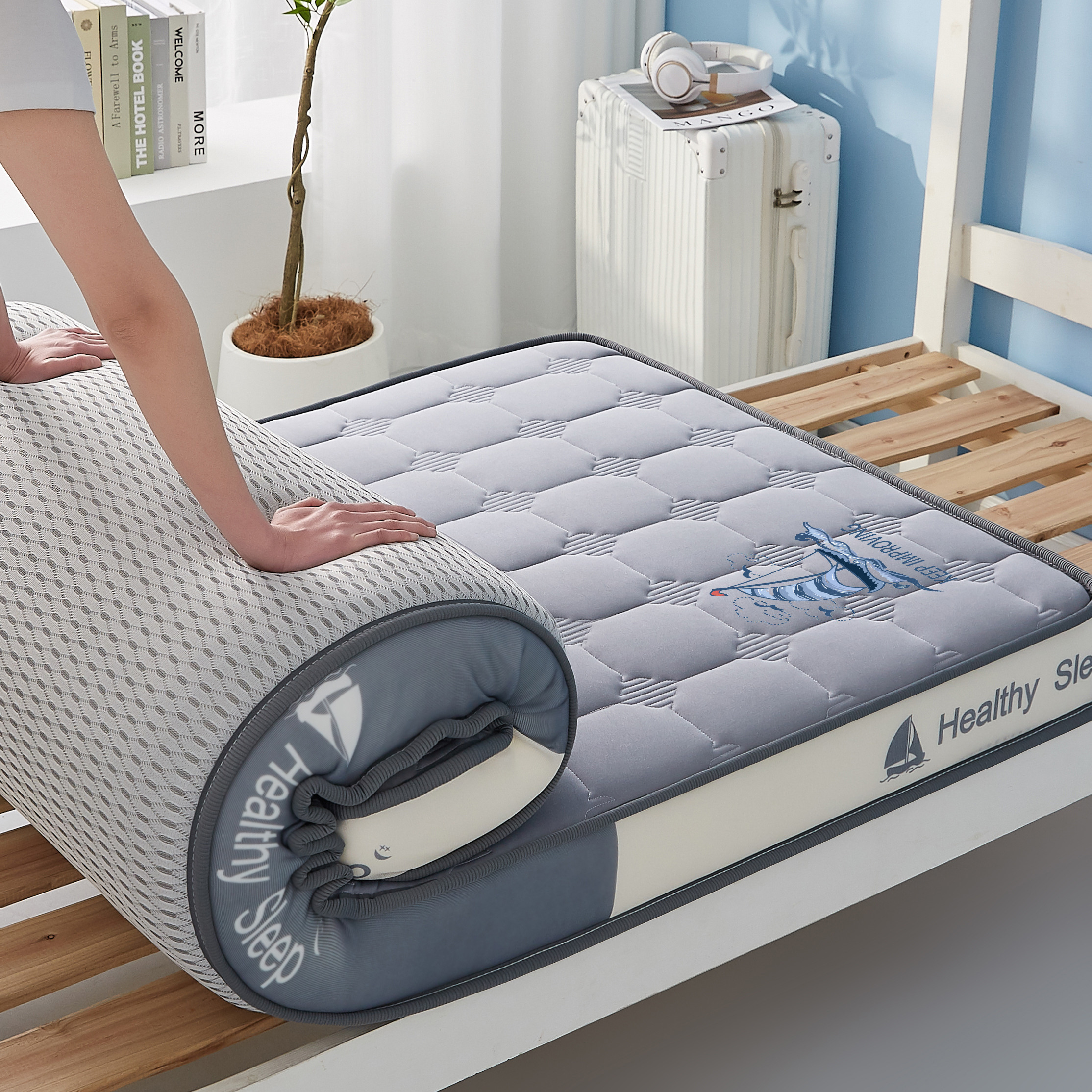 2025 New Model Student Mattress, Mattress Bed, Single Bed Frame With  Mattress, Queen Size Mattress Plush Matt