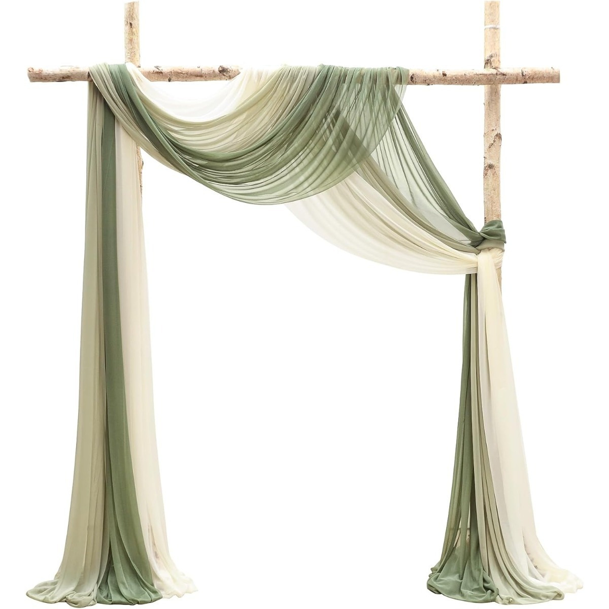 

2pcs Wedding Arch Draping Fabric Chiffon Fabric Drapes Drapery Wedding Ceremony Reception Decorations