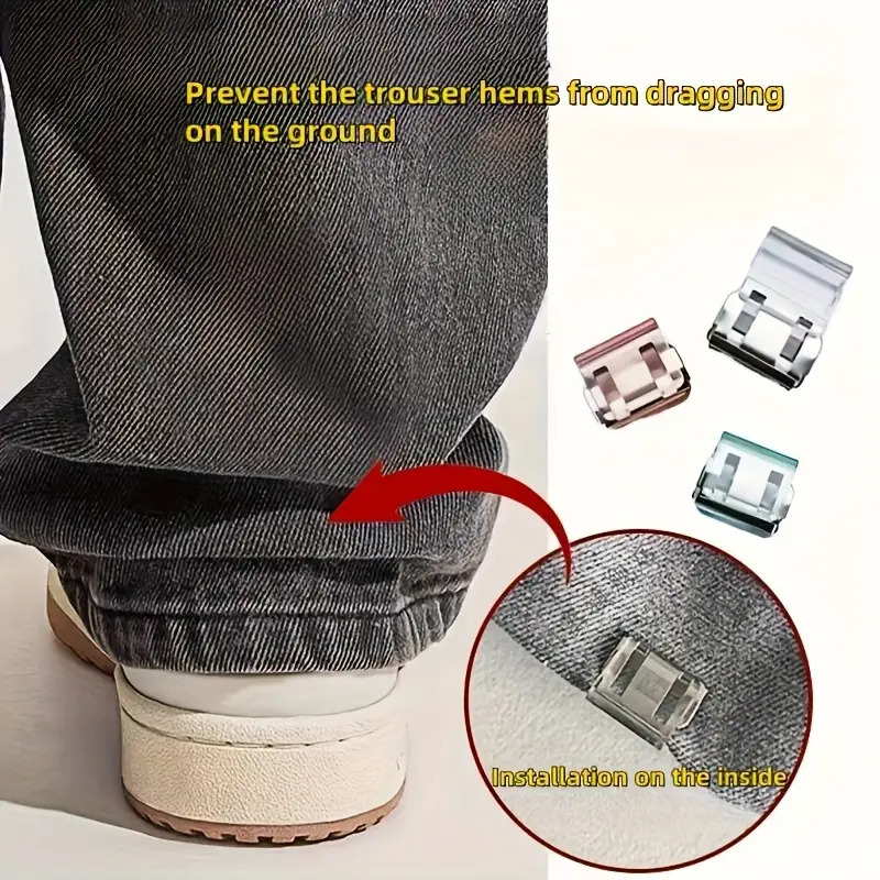 18 clips invisibles para acortar dobladillos, clips antideslizantes para   pantalones, botones de dobladillo sin costuras, herramientas antideslizantes para dar forma a la   de zapatos, muy adecuados para  