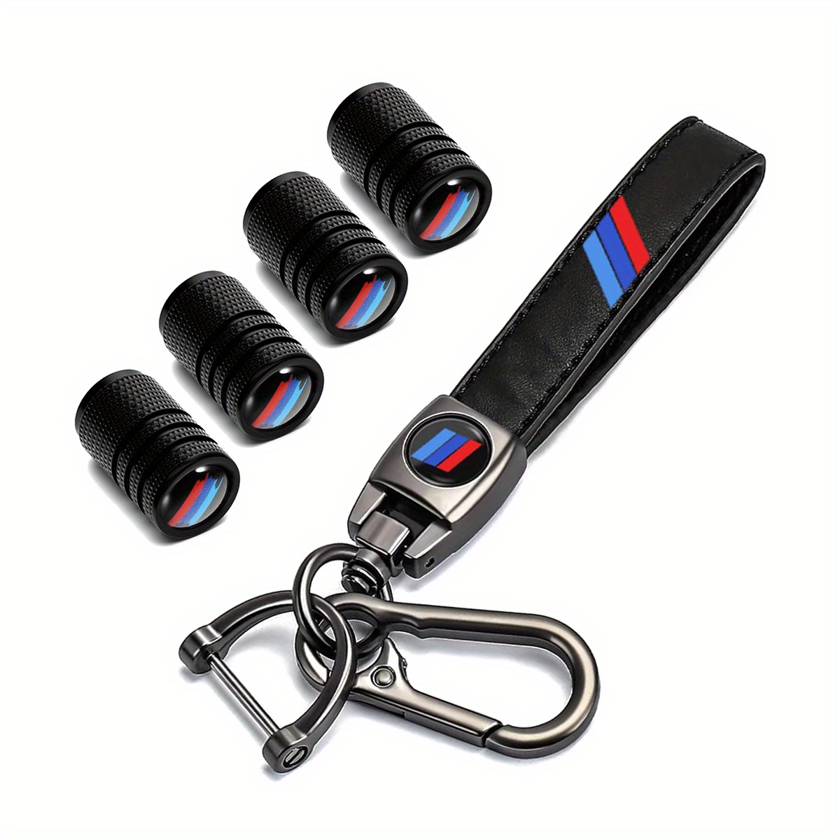 

For Bmw Keyring With Car Tire Valve Caps, Car Key Chain Carbon Fiber Tire Valve Caps Compatible With M 3 5 7 X1 X3 M3 M5 X1 X5 X6 Series