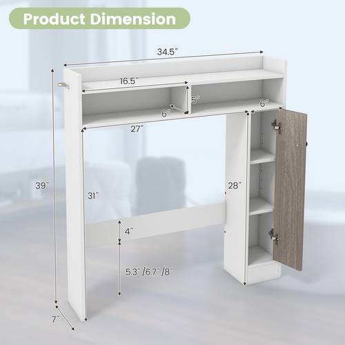 over the toilet storage cabinet freestanding bathroom space saver w 2 adjustable shelves 2 open compartments shelf anti kit toilet storage rack for bathroom laundry