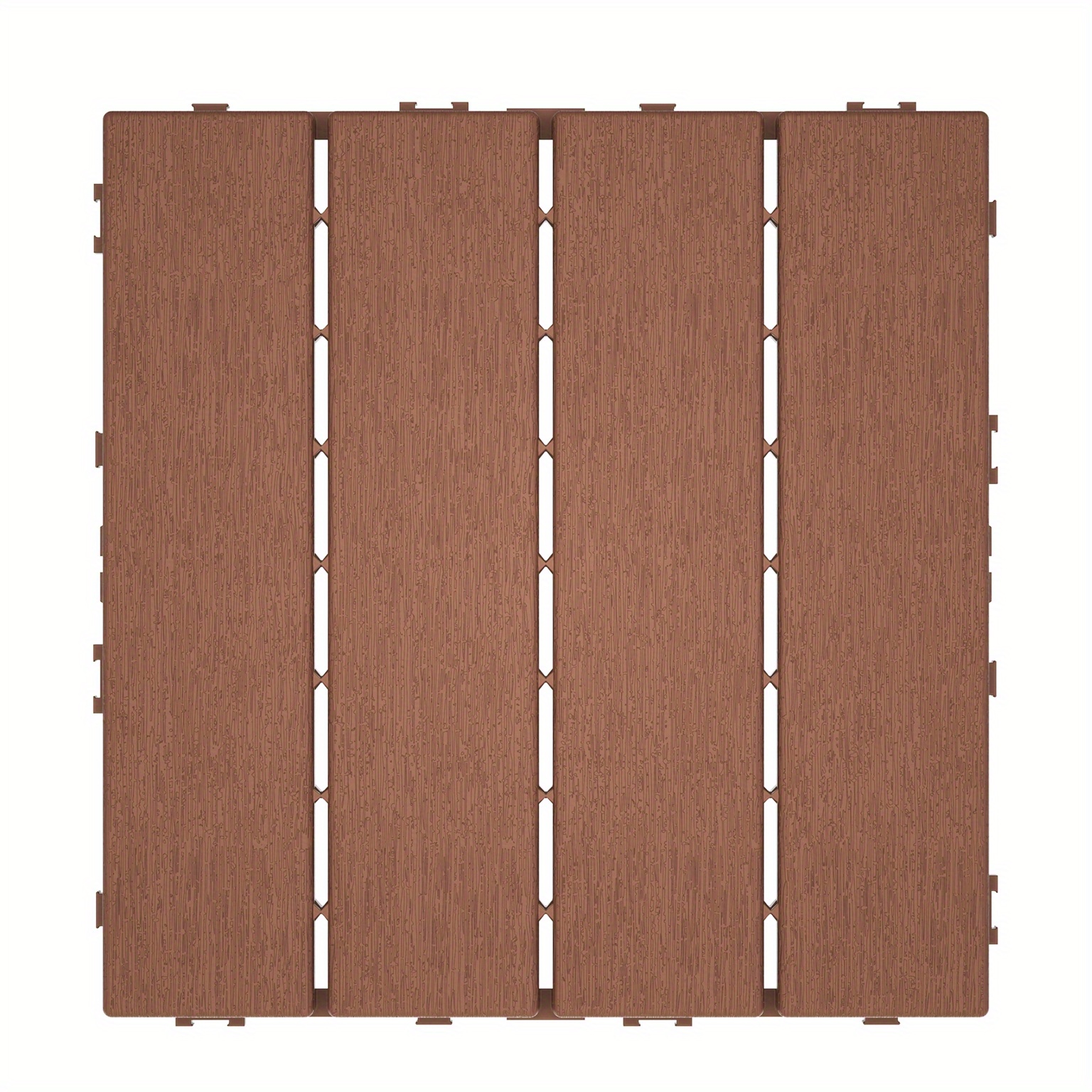 E-shop Terrassenfliesen 30x30cm Balkonfliesen Wetterfest mit Drainage Funktion Gartenfliesen aus PP, 11 Stk./Packung, Klicksystem für Balkon, Terrasse,