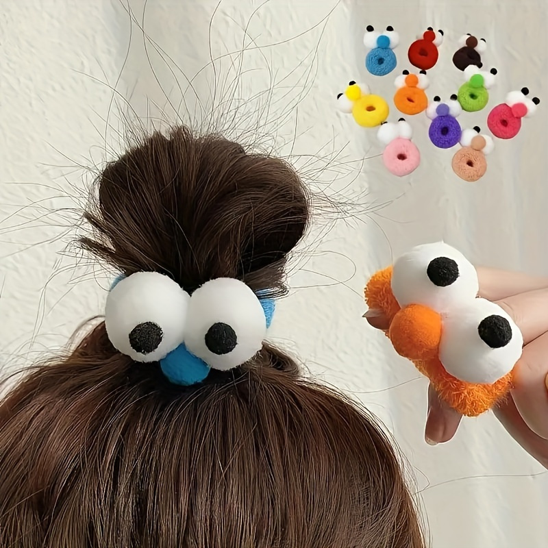 

10pcs Hair Ties With Eyes - Casual Wear & Gifts